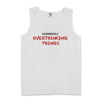 Comfort Colors Tank Top For Our Lil Overthinker in White