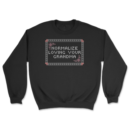 Heavy Blend Crew Neck Cross Stitch in Black