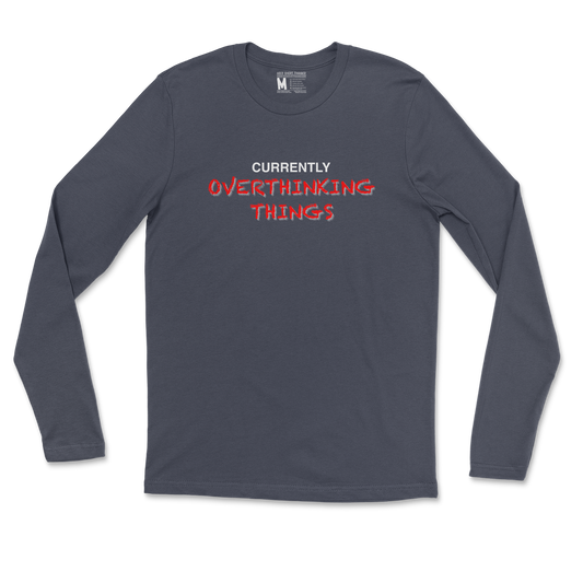 Gildan SoftStyle Long Sleeve For Our Lil Overthinker in Navy