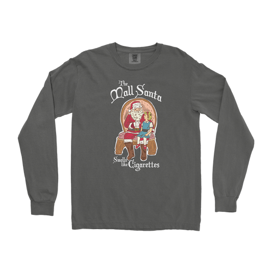 Comfort Colors Long Sleeve Mall Santa  in Pepper