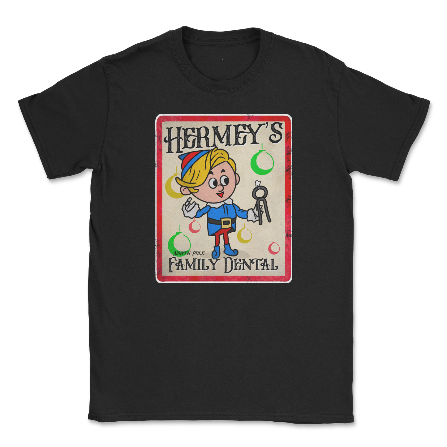 Gildan SoftStyle T-Shirt Hermey's Family Dental  in Black