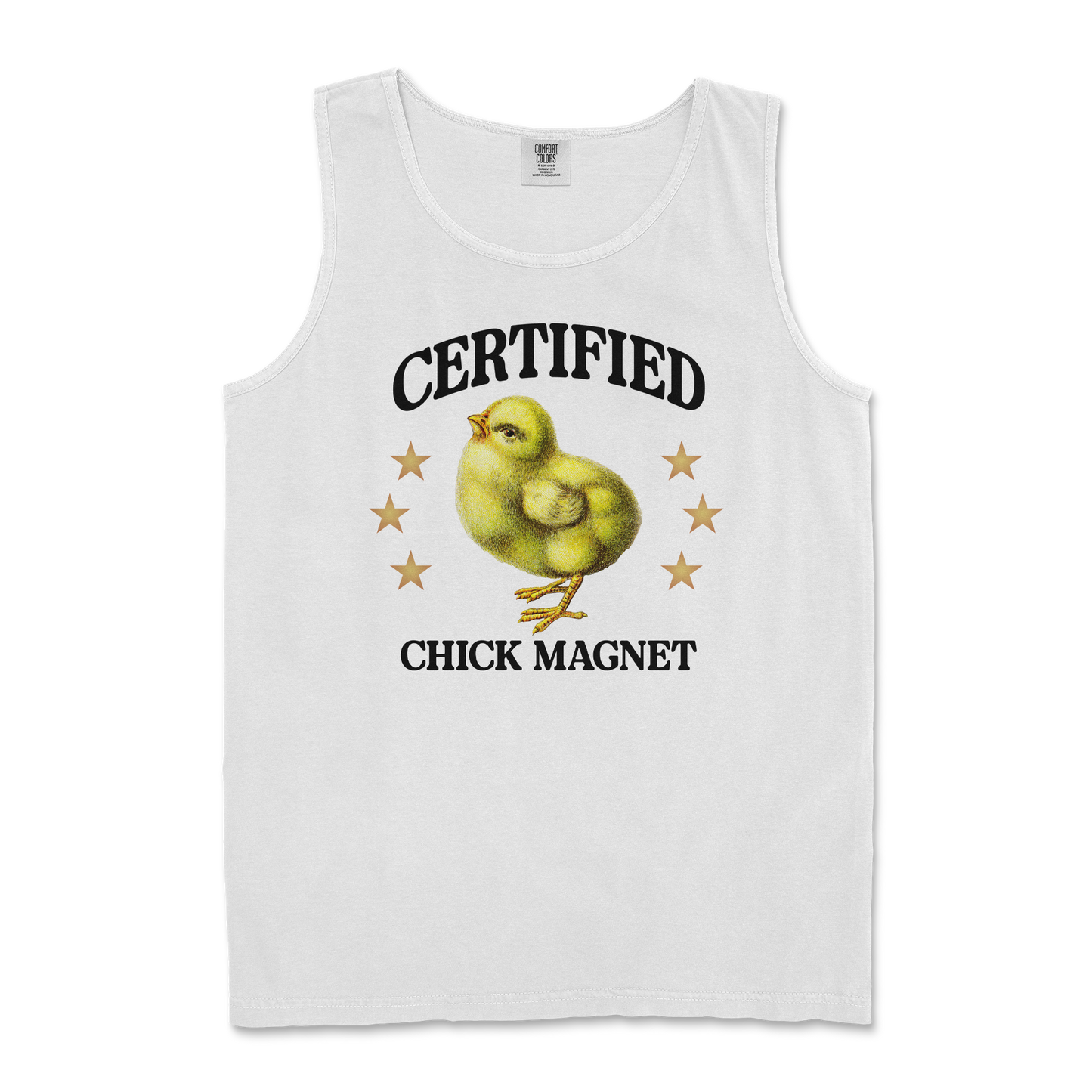 Comfort Colors Tank Top Chick Magnet in White