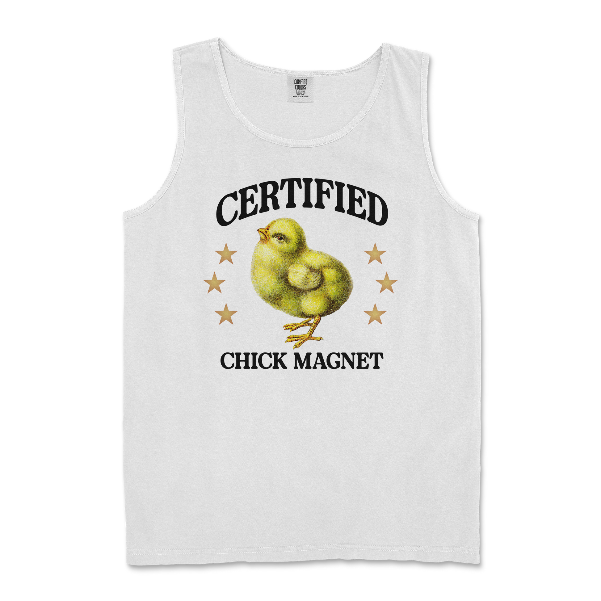 Comfort Colors Tank Top Chick Magnet in White