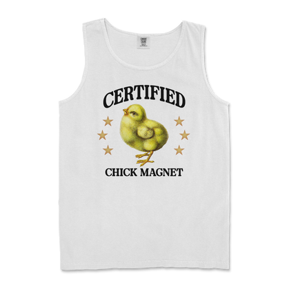 Comfort Colors Tank Top Chick Magnet in White