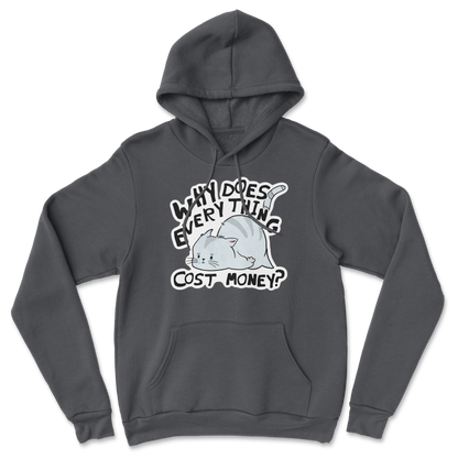 Heavy Blend Hoodie Broke Cat in Black