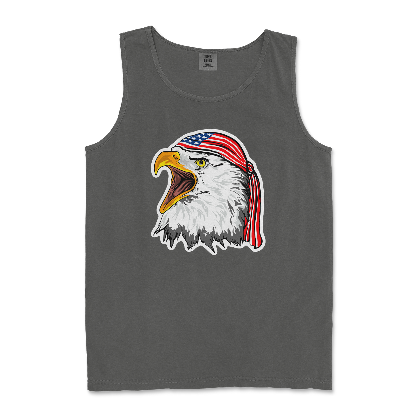 Comfort Colors Tank Top Freedom Eagle in Pepper