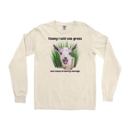 Comfort Colors Long Sleeve Crazy Goat  in Ivory