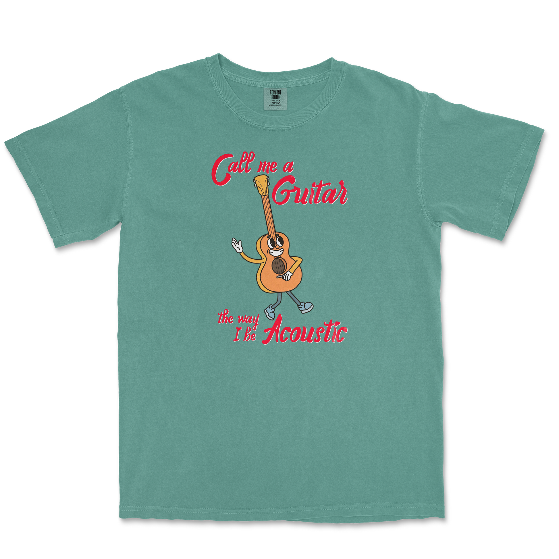 Comfort Colors T-Shirt I Do Be Acoustic  in Light-Green