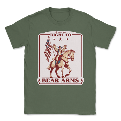 Heavy Blend T-Shirt Right to Bear Arms in Military Green