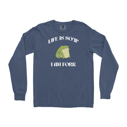 Comfort Colors Long Sleeve I Am Fork  in Midnight