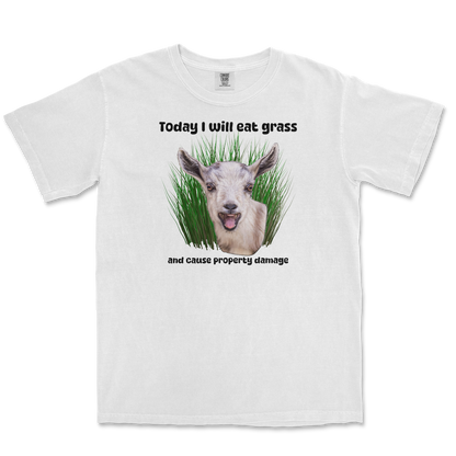 Comfort Colors T-Shirt Crazy Goat  in White