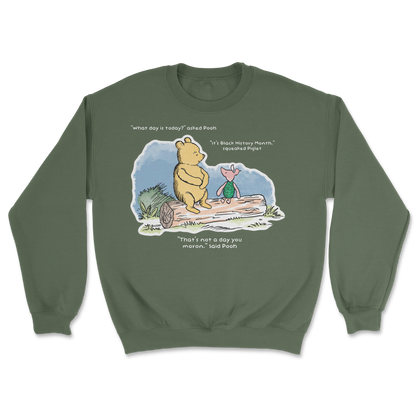 The Nice Shirt Crew Neck Winnie the Pooh  in Military-Green