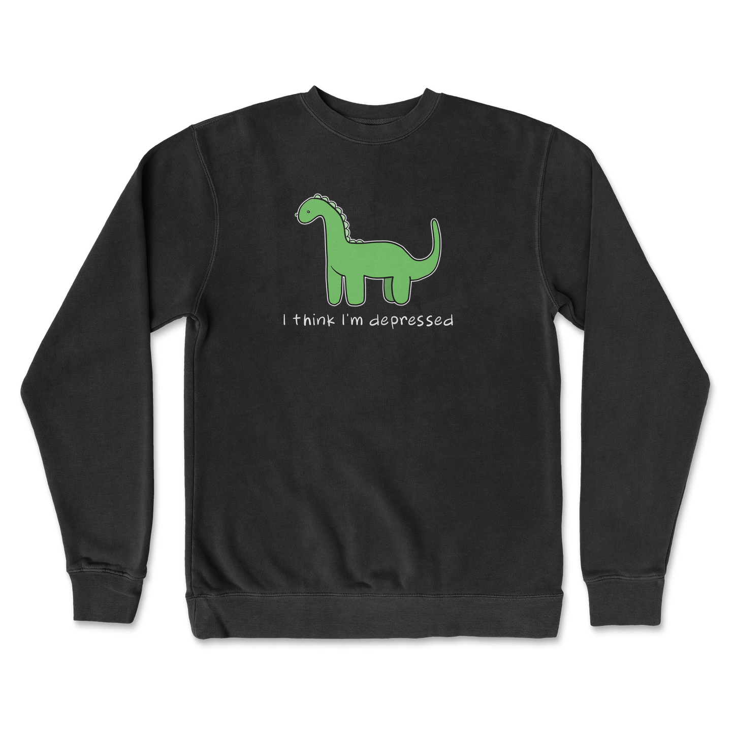 Independent Clothing Co. Crew Neck Depressed Dino  in Black