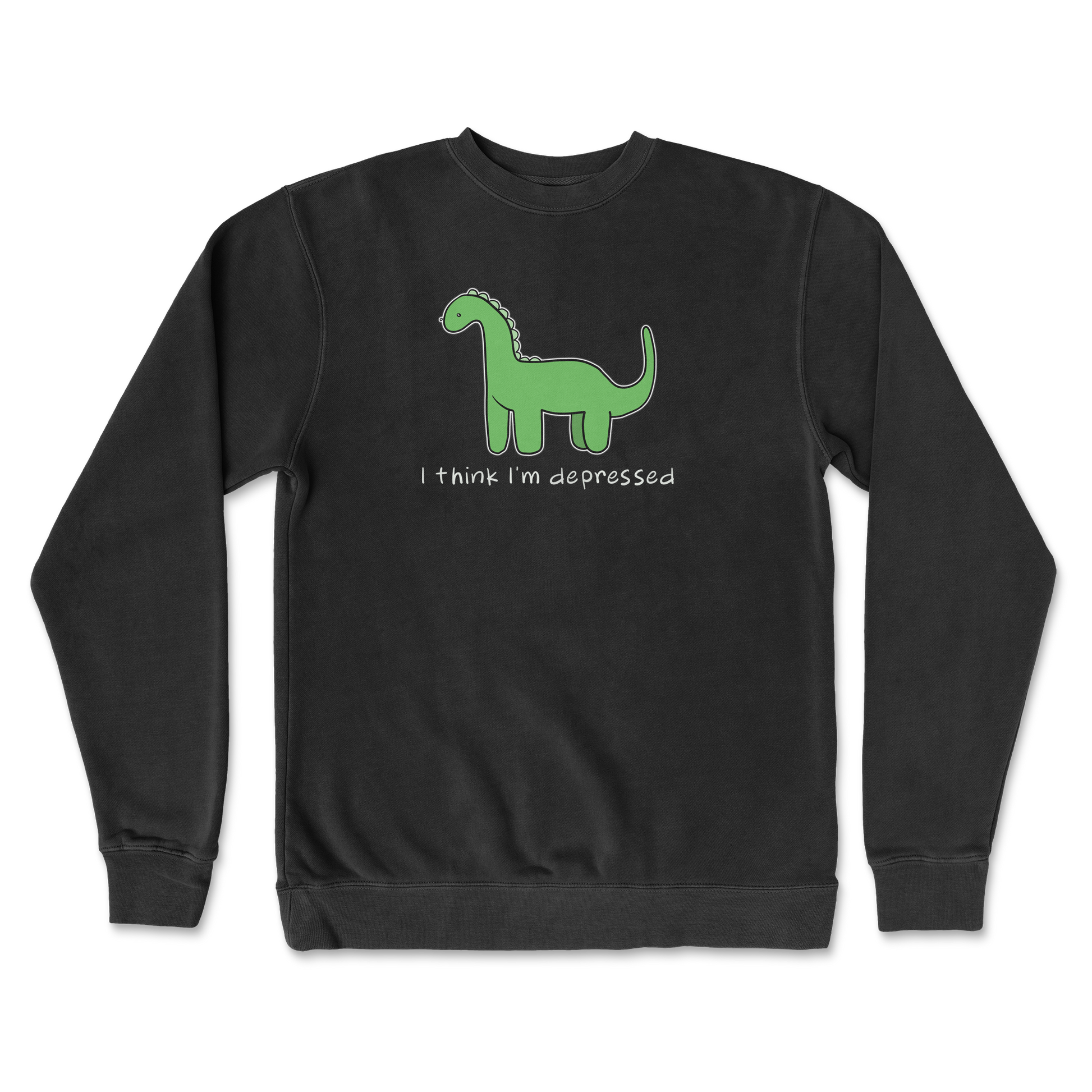 Independent Clothing Co. Crew Neck Depressed Dino  in Black