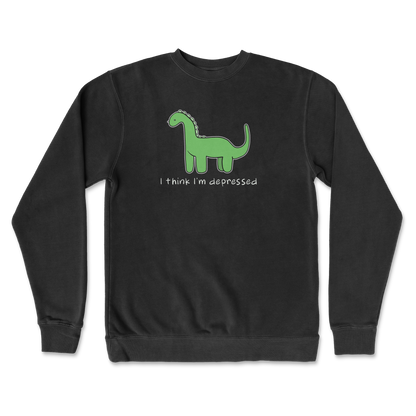 Independent Clothing Co. Crew Neck Depressed Dino  in Black