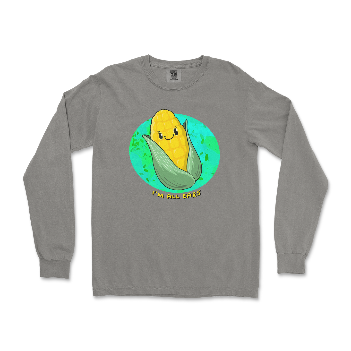 Comfort Colors Long Sleeve Mmm Corn in Grey