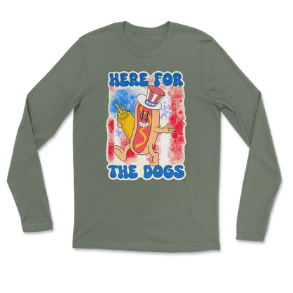 Heavy Blend Long Sleeve Hot Dog in Military Green