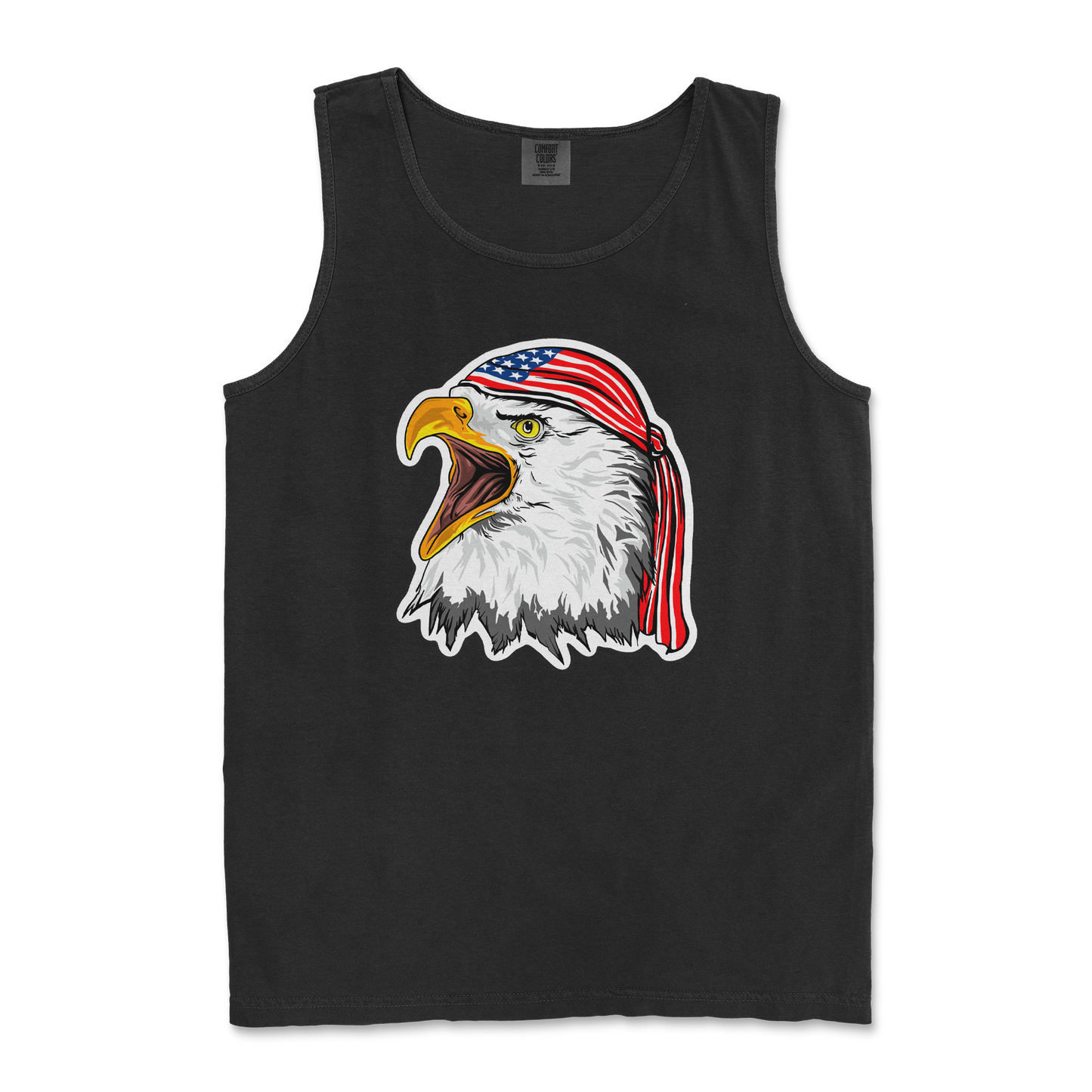 Comfort Colors Tank Top Freedom Eagle in Black