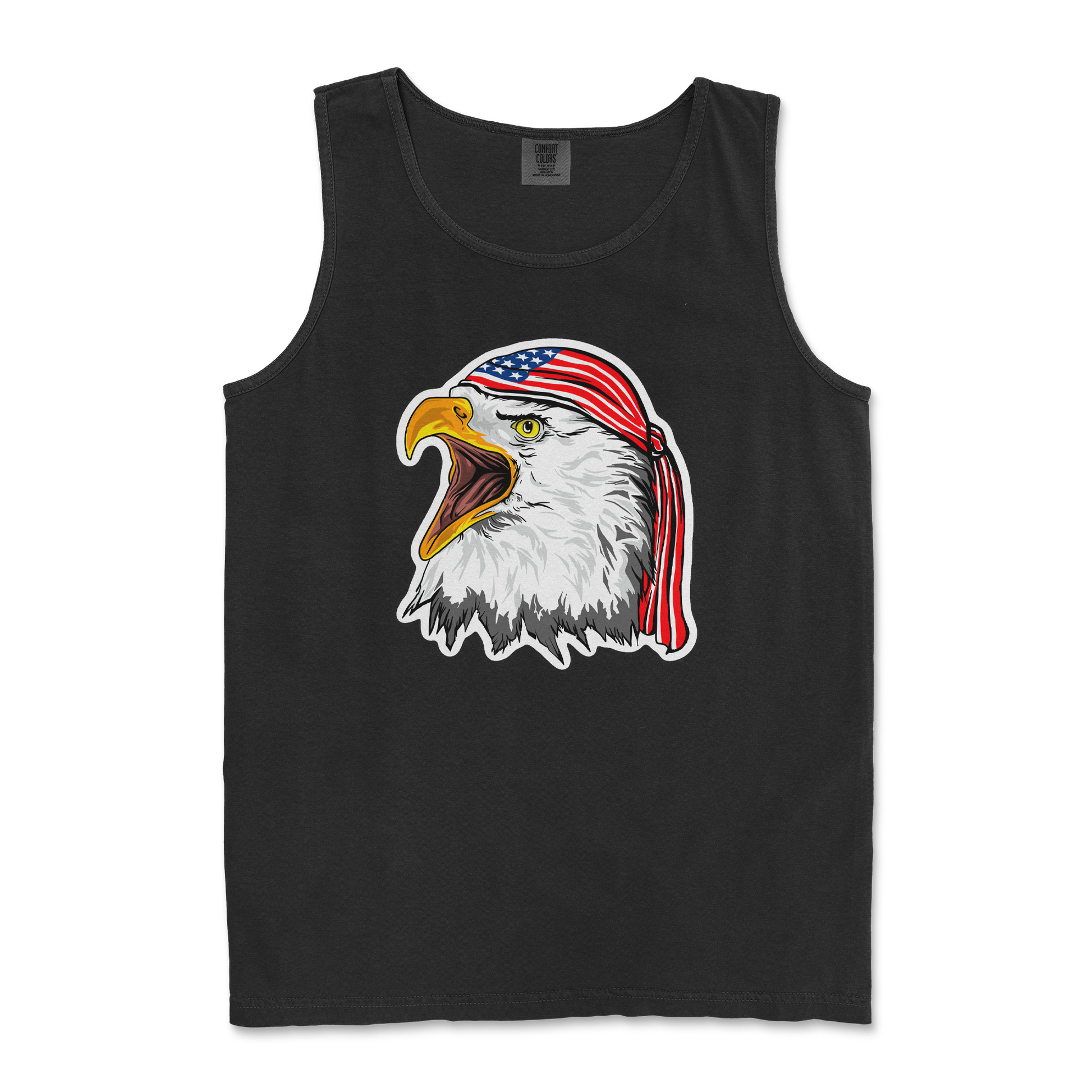 Comfort Colors Tank Top Freedom Eagle in Black