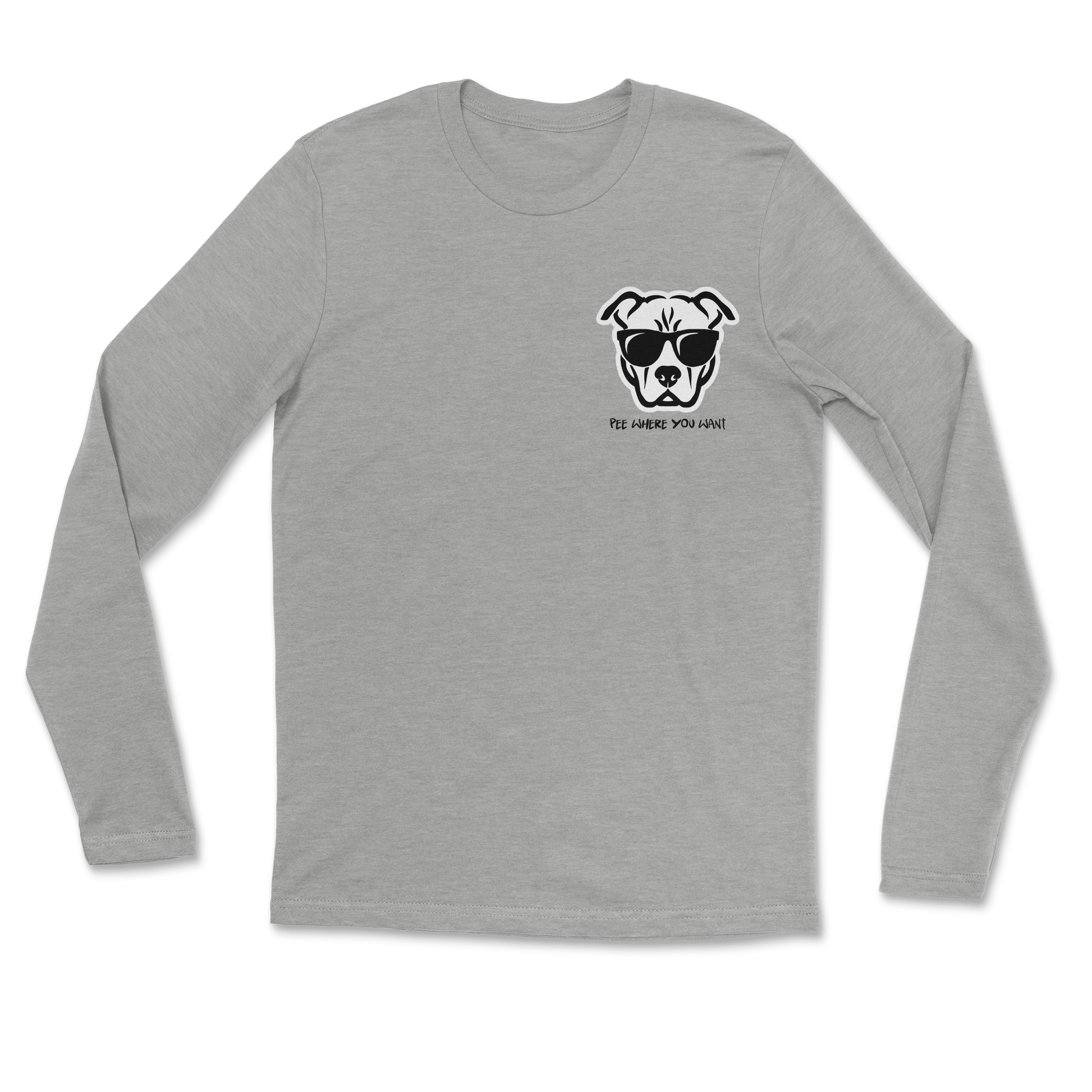 The Nice Shirt Long Sleeve Pee Where You Want  in Heather-Gray