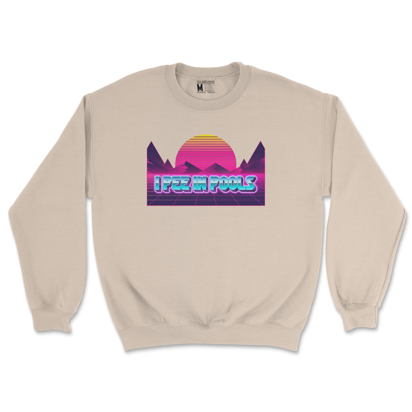 Gildan SoftStyle Crew Neck I Pee in Pools in Sand