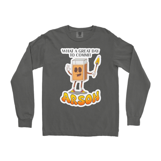 Comfort Colors Long Sleeve Commit Arson in Pepper