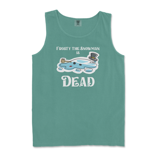 Comfort Colors Tank Top Frosty is Dead  in Light-Green