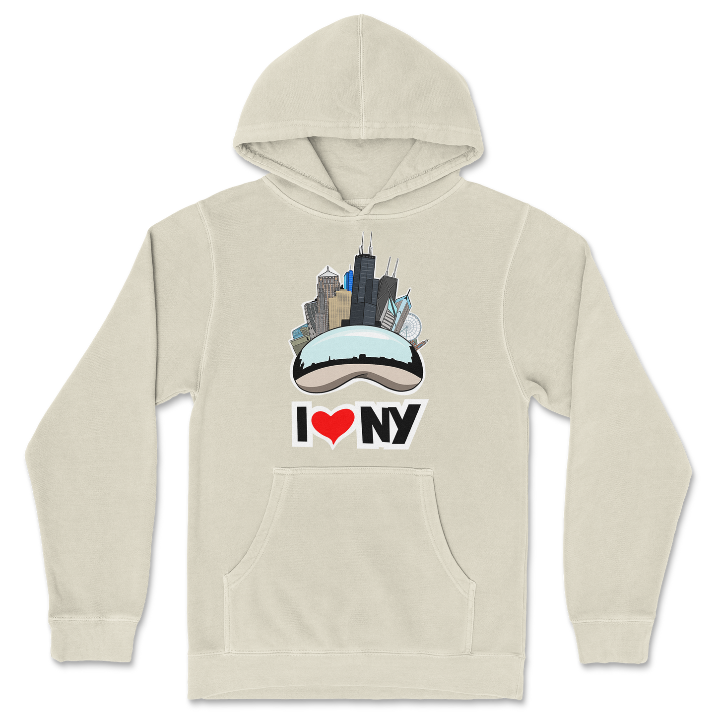 Independent Clothing Co. Hoodie I Heart NY in Ivory