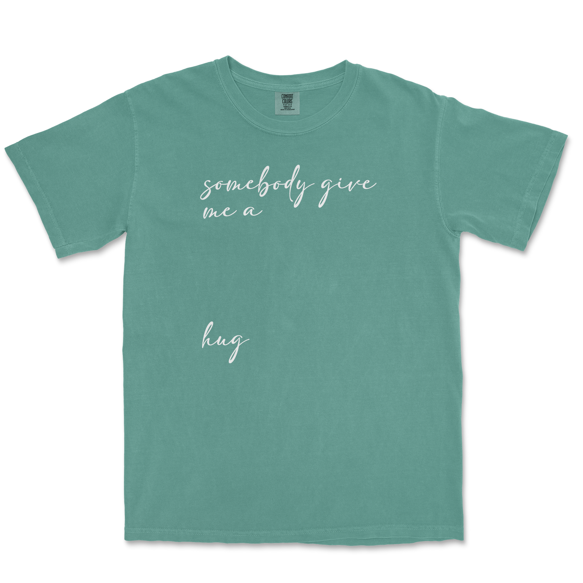 Comfort Colors T-Shirt Hug Me in LightGreen