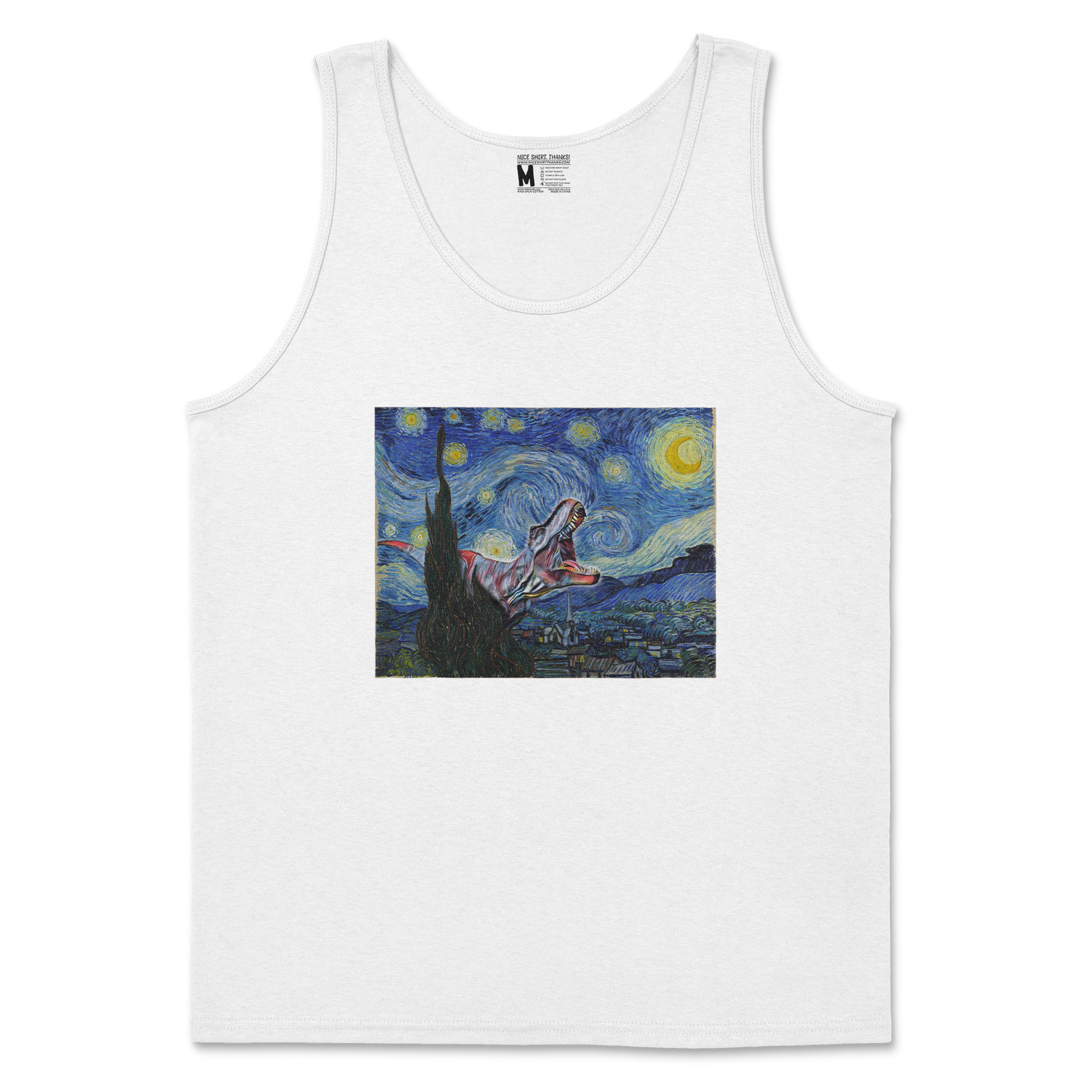 Gildan SoftStyle Tank Top Van Gogh but Cooler in White