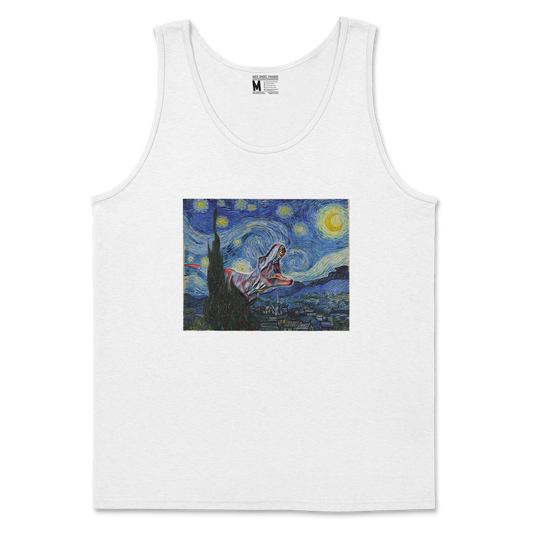 Gildan SoftStyle Tank Top Van Gogh but Cooler in White