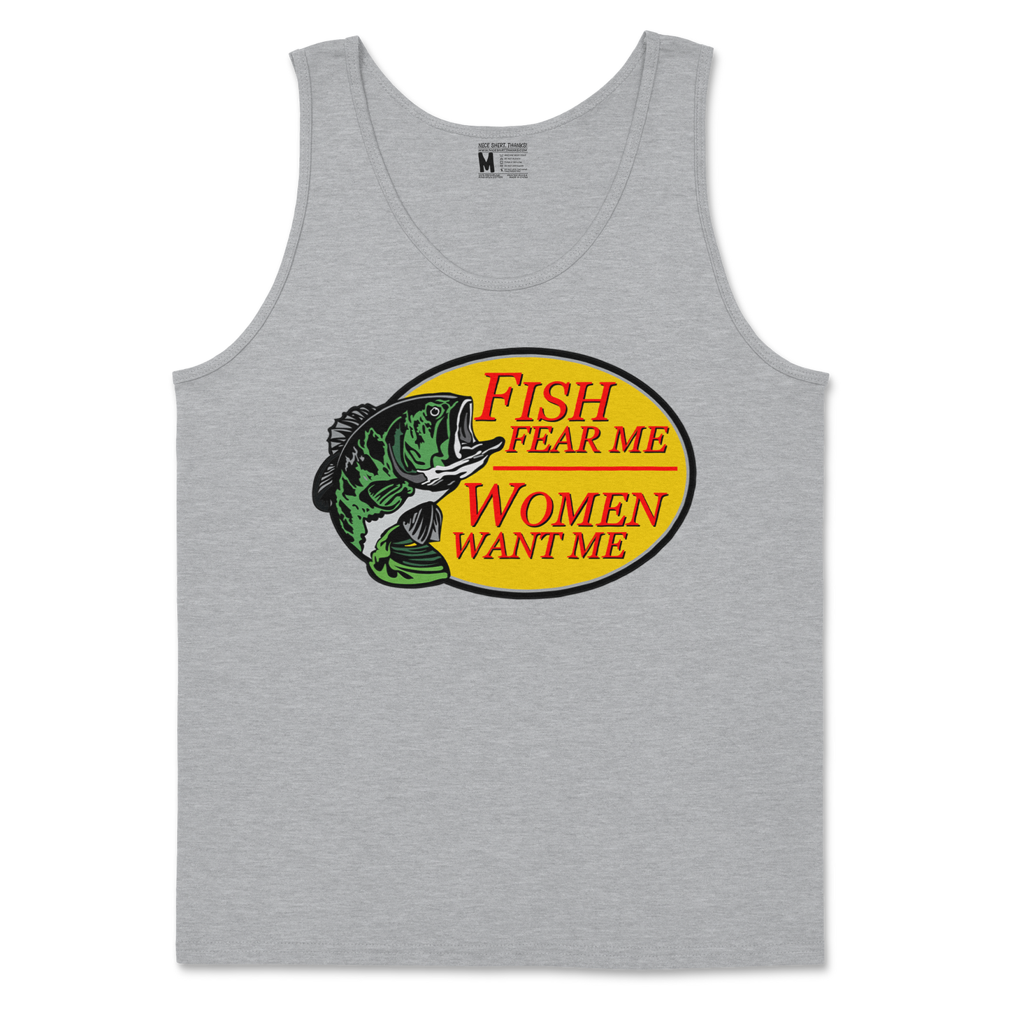 Gildan SoftStyle Tank Top For The Fishermen in Sports Grey