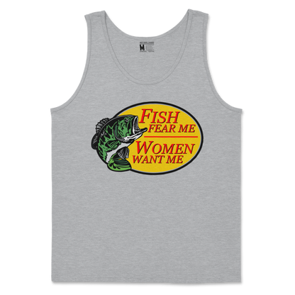 Gildan SoftStyle Tank Top For The Fishermen in Sports Grey