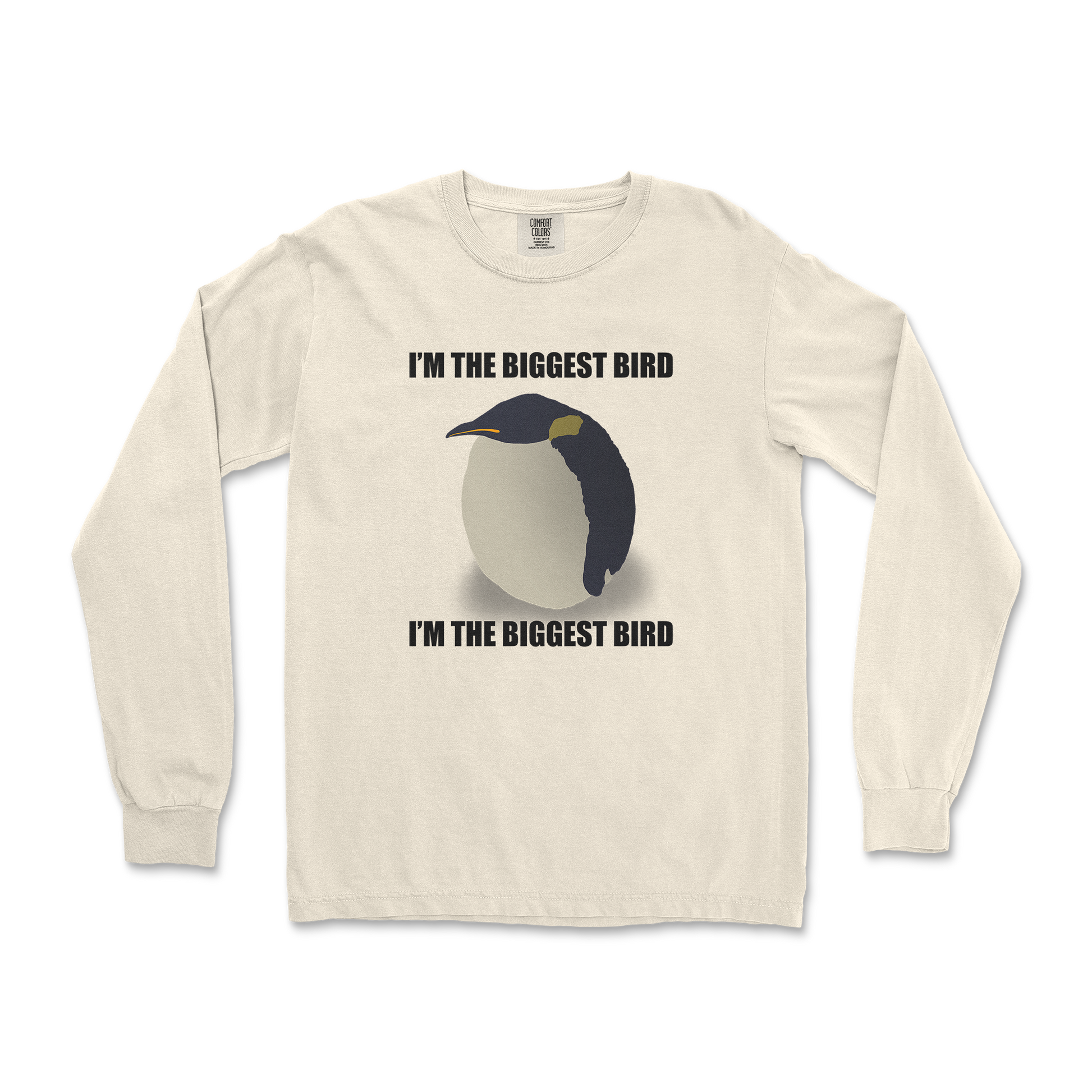 Comfort Colors Long Sleeve I Am The Biggets Bird in Ivory