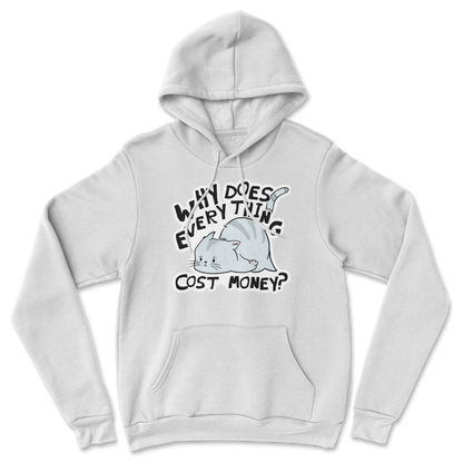 Heavy Blend Hoodie Broke Cat in White