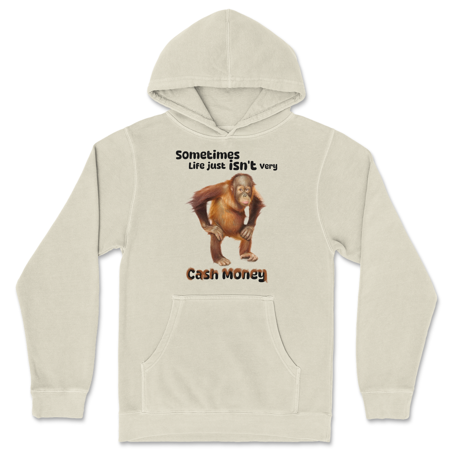 Independent Clothing Co. Hoodie Cash Money Monkey  in Ivory