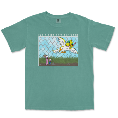 Comfort Colors T-Shirt Early Bird in LightGreen