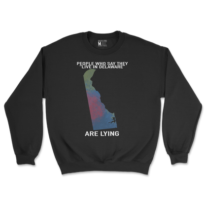 Gildan SoftStyle Crew Neck Delaware Doesnt Exist in Black