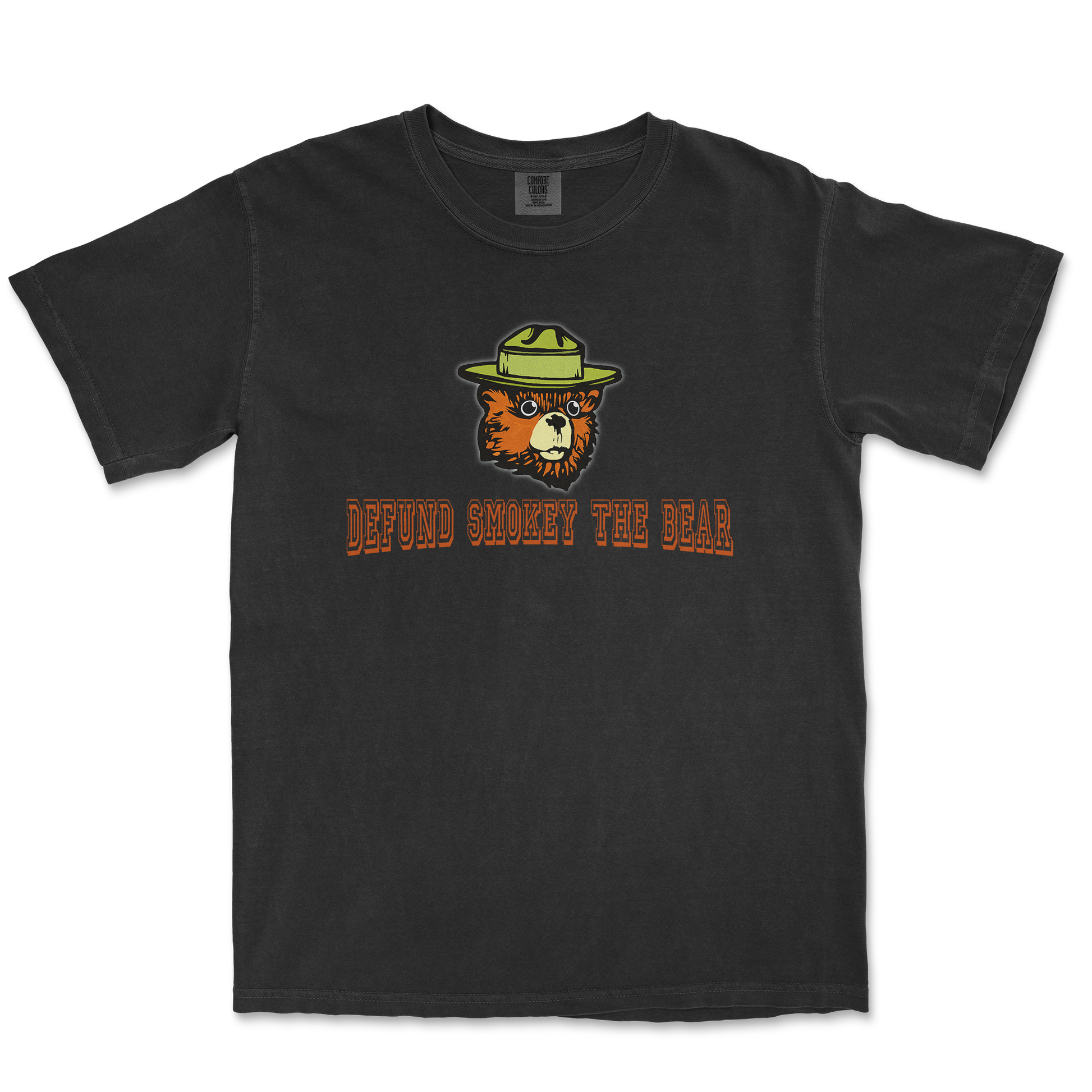 Comfort Colors T-Shirt Defund Smokey Bear in Black