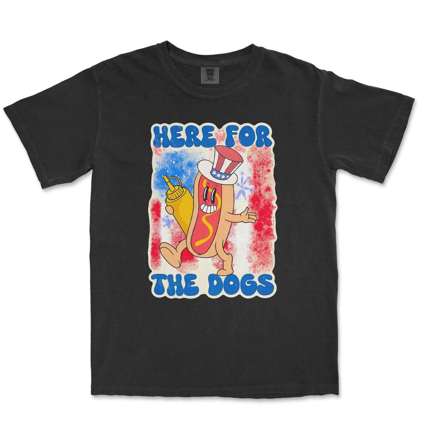 Comfort Colors T-Shirt Hot Dog in Black