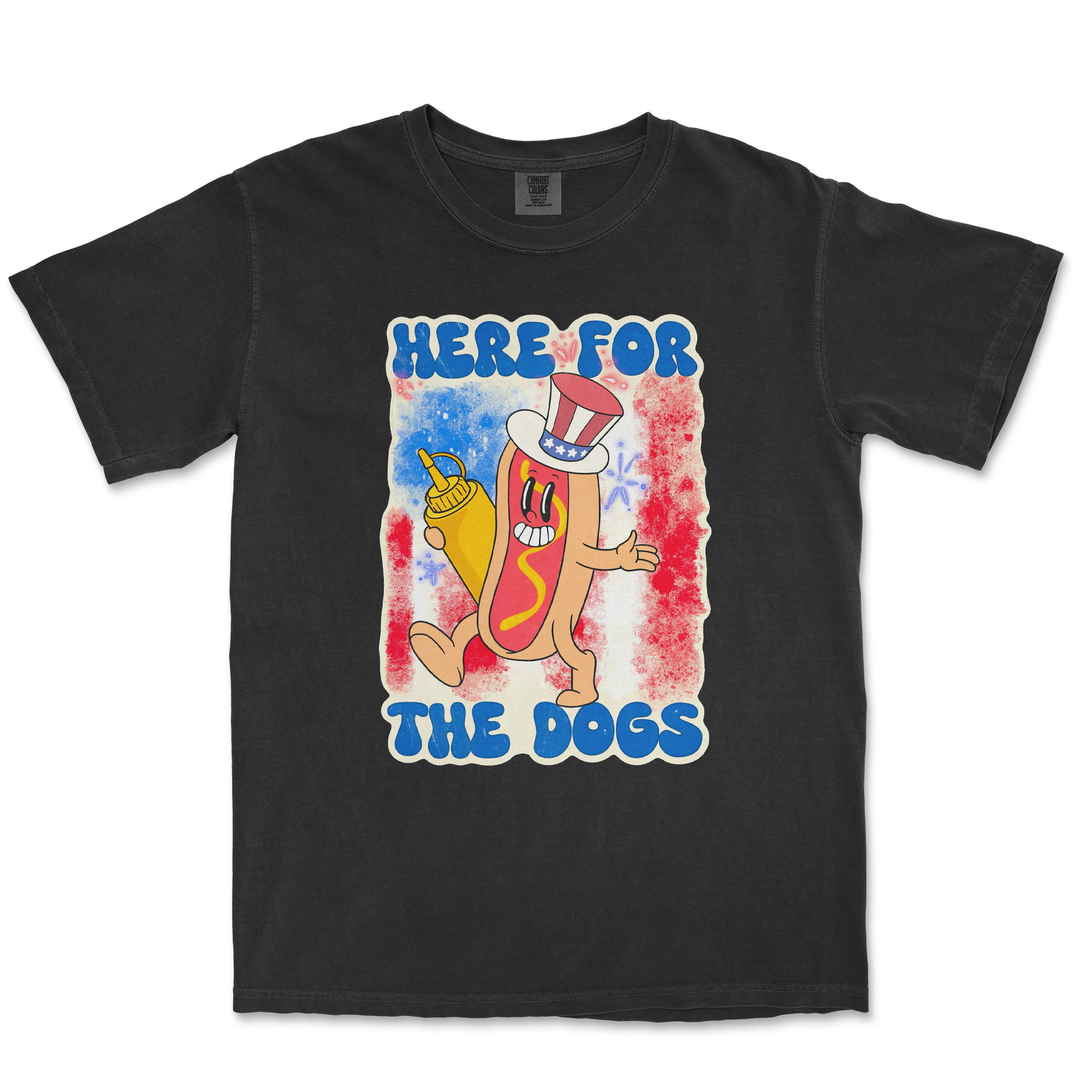 Comfort Colors T-Shirt Hot Dog in Black