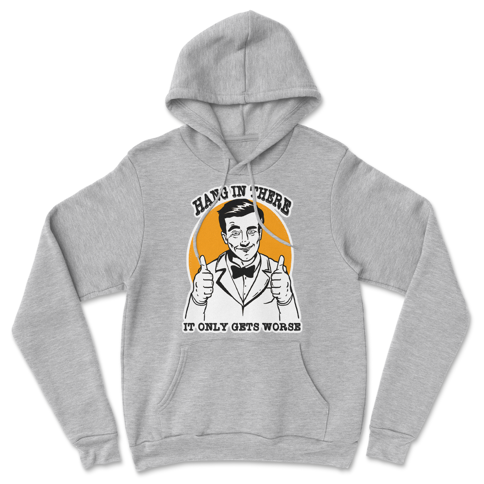 The Nice Shirt Hoodie Hang In There  in Grey-Heather