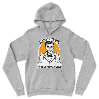 The Nice Shirt Hoodie Hang In There  in Grey-Heather