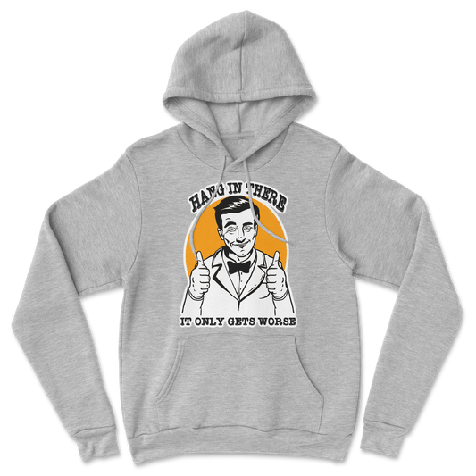 The Nice Shirt Hoodie Hang In There  in Grey-Heather