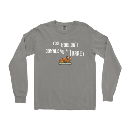 Comfort Colors Long Sleeve Downloadable Turkey  in Grey