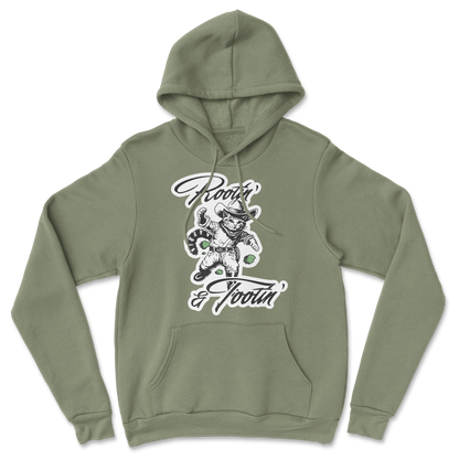 The Nice Shirt Hoodie Rootin Tootin  in Military-Green