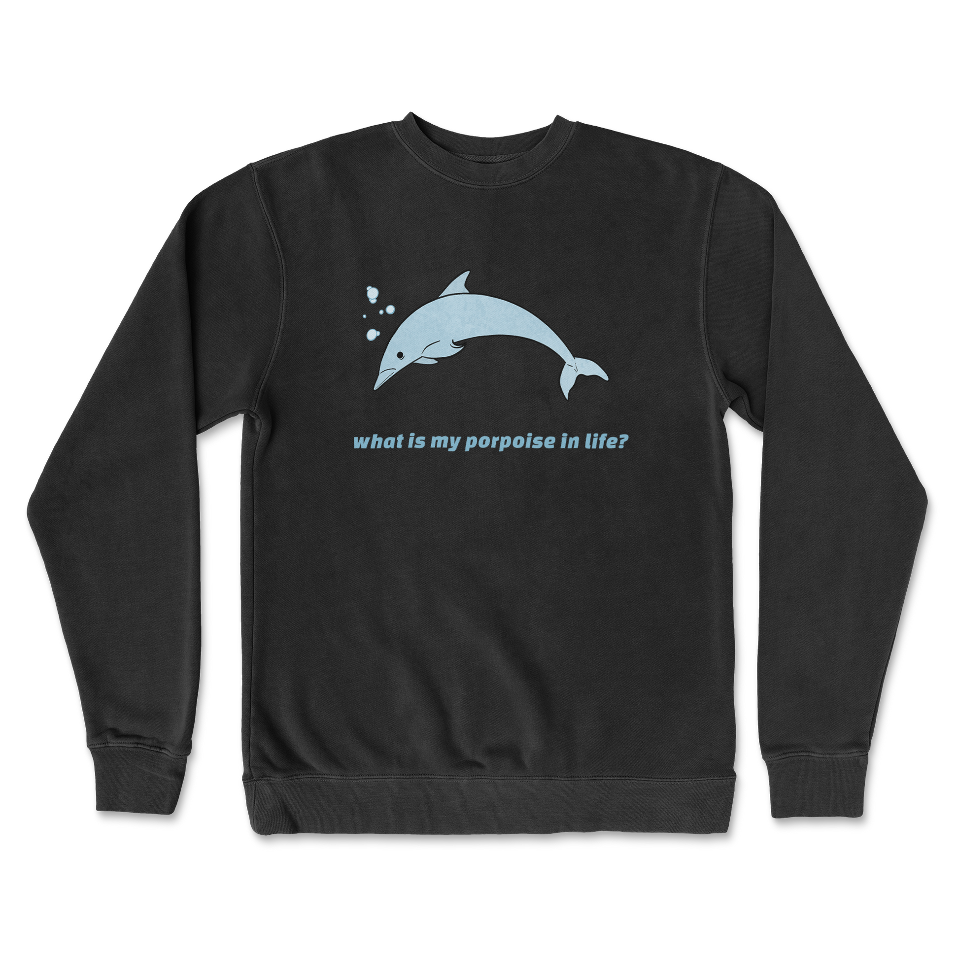 Independent Clothing Co. Crew Neck Porpoise in Black