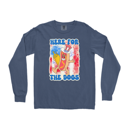 Comfort Colors Long Sleeve Hot Dog in Midnight