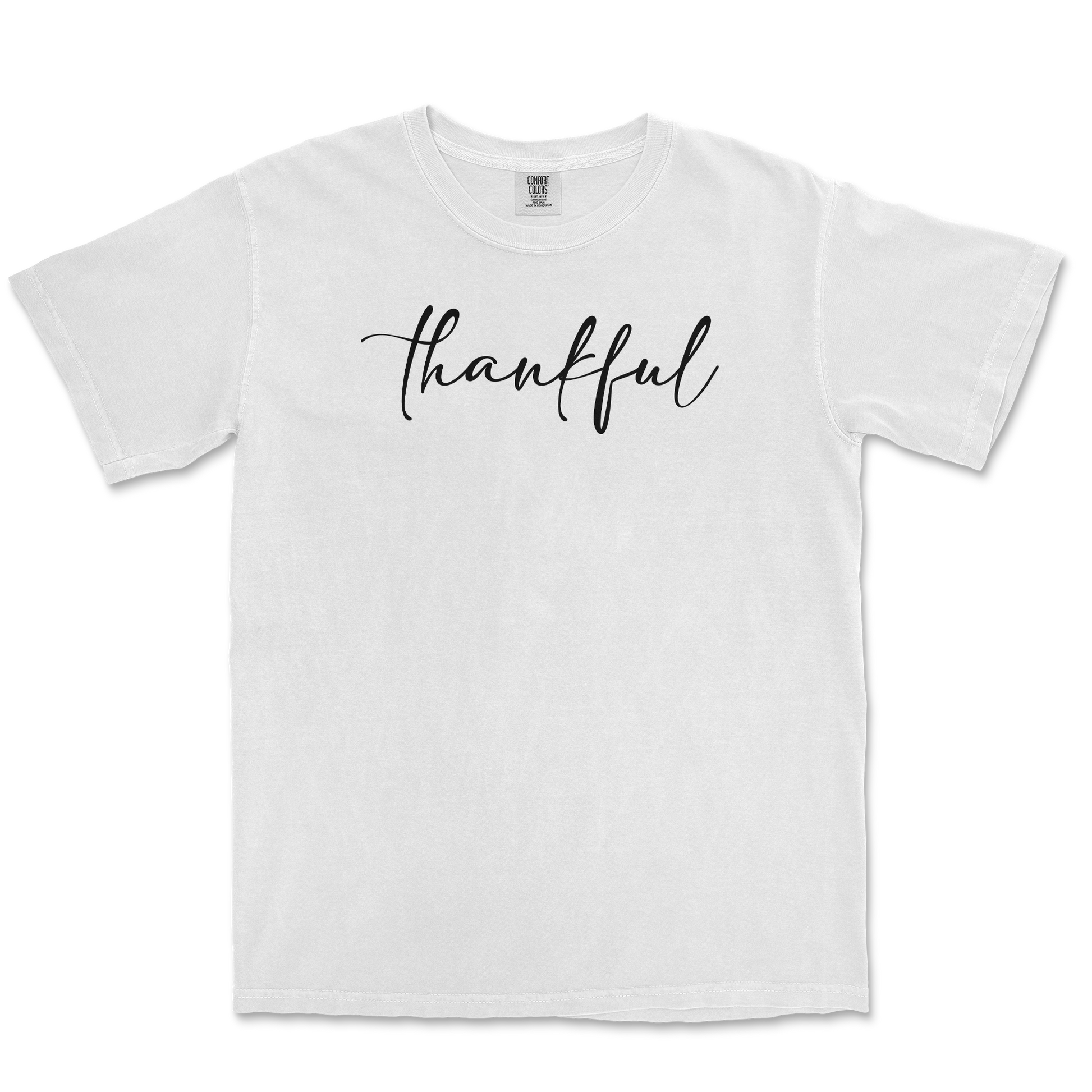 Comfort Colors T-Shirt Thankful  in White