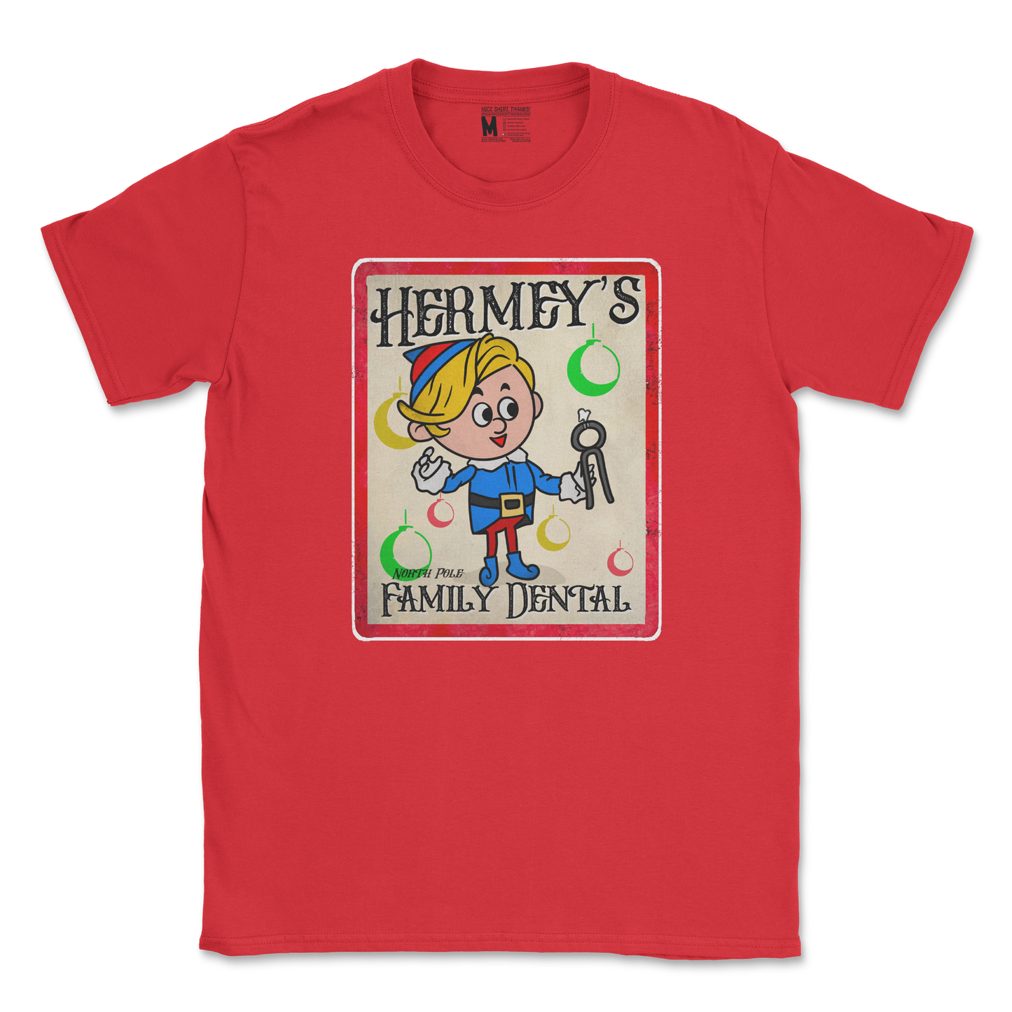 Gildan SoftStyle T-Shirt Hermey's Family Dental  in Red